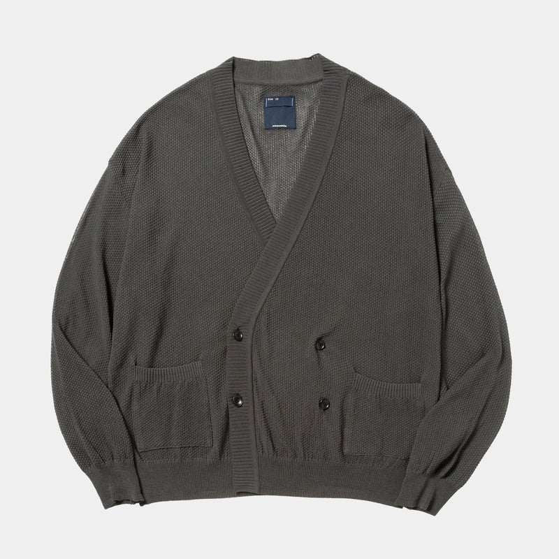 Dappled sunlight Double Knit Cardigan(Charocoal)/MW-KT26101 