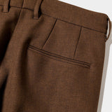 Side Zip Polyester Slacks(Brown)/MW-PT23203