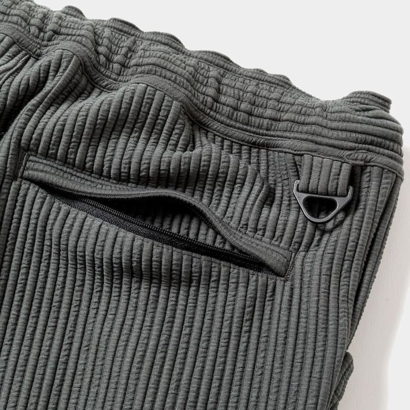 Uneven Fabric Slim Slacks(Charcoal)/MW-PT23205