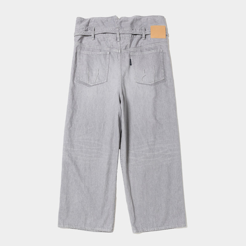 Fade Denim Wrap PT “Wide”(Gray)/MW-PT25103