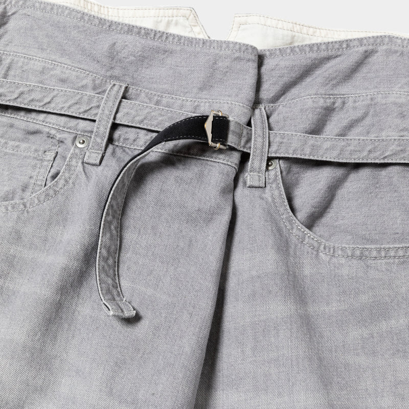 Fade Denim Wrap PT “Wide”(Gray)/MW-PT25103