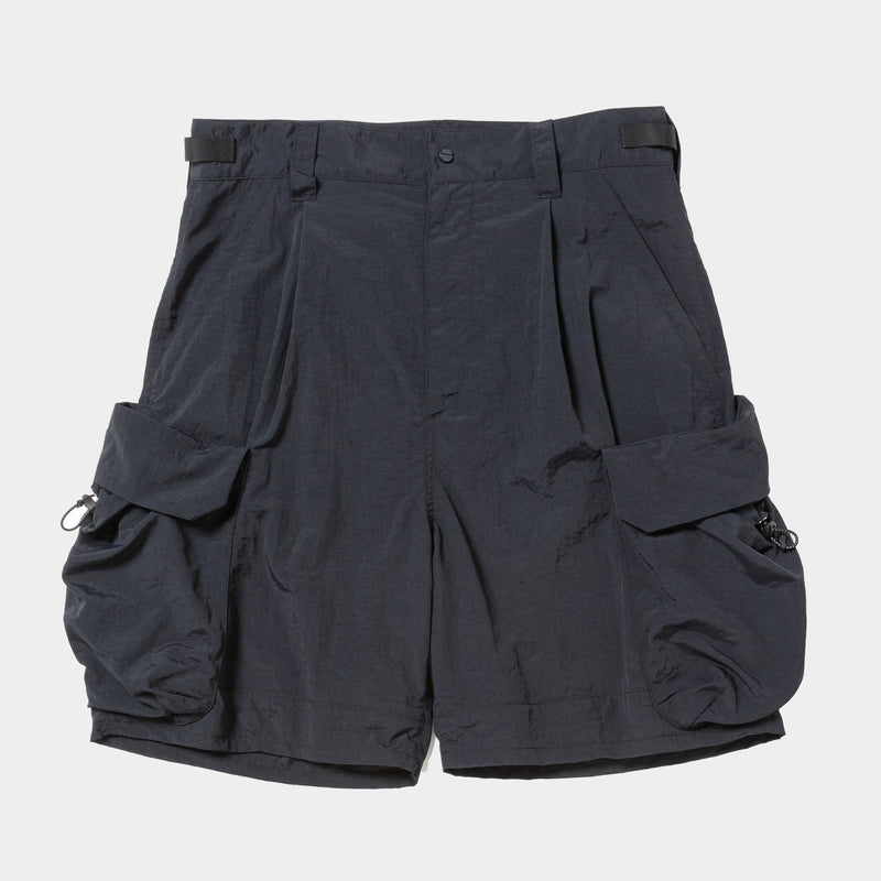 Nylon Luggage Cargo Shorts(Off Black)/MW-PT25113