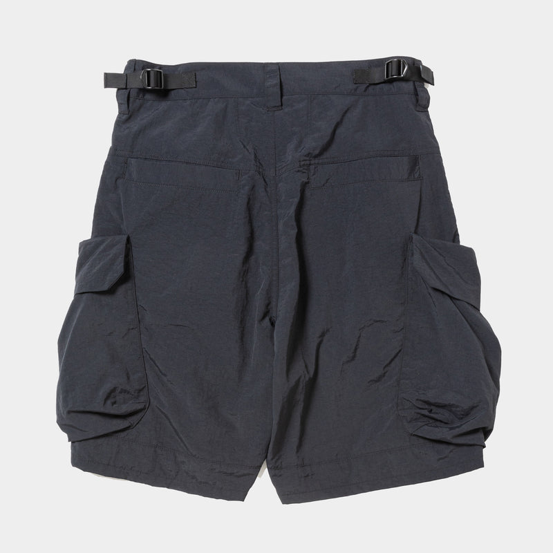 Nylon Luggage Cargo Shorts(Off Black)/MW-PT25113