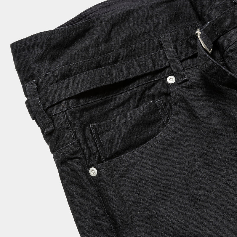 Fade Denim Wrap PT “Flare”(Off Black)/MW-PT25206