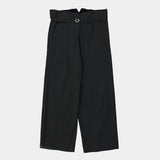Cotton Wool Wrap Trousers(OFF BLACK)/MW-PT26205