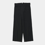 Cotton Wool Wrap Trousers(OFF BLACK)/MW-PT26205