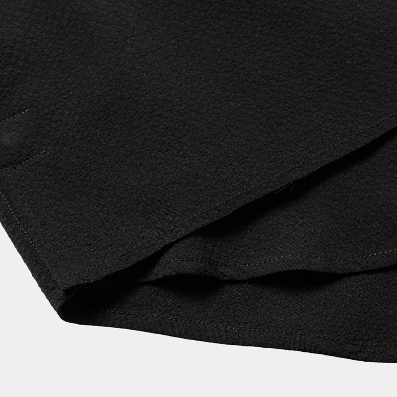 양모 시어 서커 사이드 슬릿 l/S SH (Off Black)/MW-SH25204