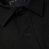 Breathable Linen Luggage L/S SH(Off Black)/MW-SH26102