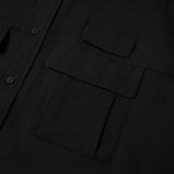 Breathable Linen Luggage L/S SH(Off Black)/MW-SH26102