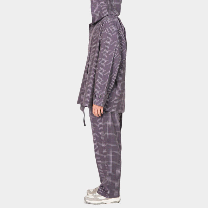 Check Double-Breasted Mexican Parka (Purple Check) / MW-SH23205
