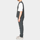Uneven Fabric Conditioning Vest (Grey) / MW-CT23207