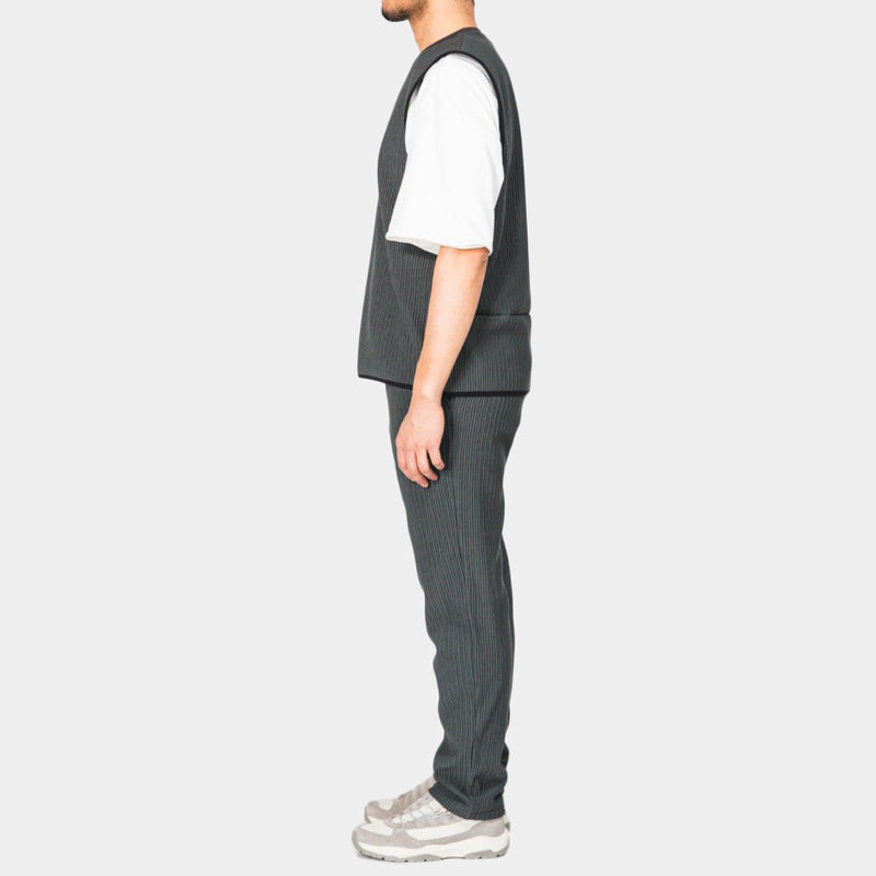 Uneven Fabric Conditioning Vest (Charcoal) / MW-CT23207