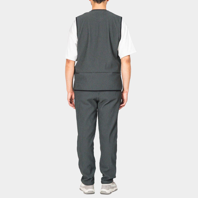 Uneven Fabric Conditioning Vest (Charcoal) / MW-CT23207