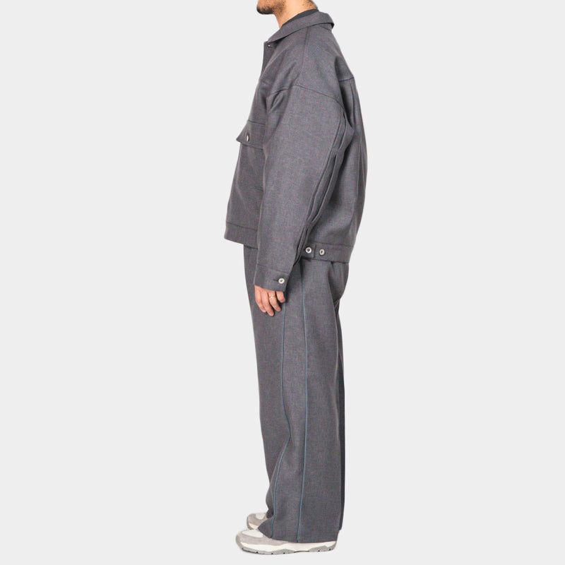 Side Zip Polyester Slacks(Brown)/MW-PT23203