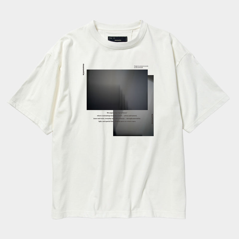 【Limited】Abstract Photograph Tee “meanwhile”(OFF WHITE)/MW-CT25211