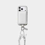 objcts.io × meanswhile Dyneema® Leather iPhone accessory Sholder Wallet(WHITE)/MW-AC26102