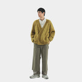 Mohair Double Knit Cardigan (Mustard) / MW-KT24203