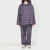 Check Double-Breasted Mexican Parka (Purple Check) / MW-SH23205