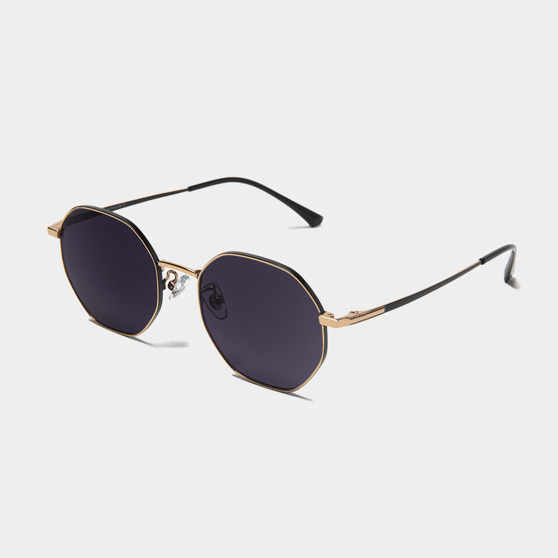 Transition Color Glasses “Titanium Octagon”(GoldxPurple)/MW-AC23107
