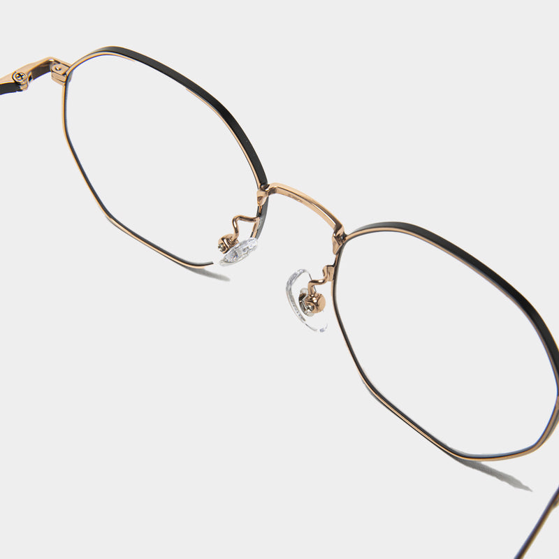 Transition Color Glasses “Titanium Octagon”(GoldxPurple)/MW-AC23107