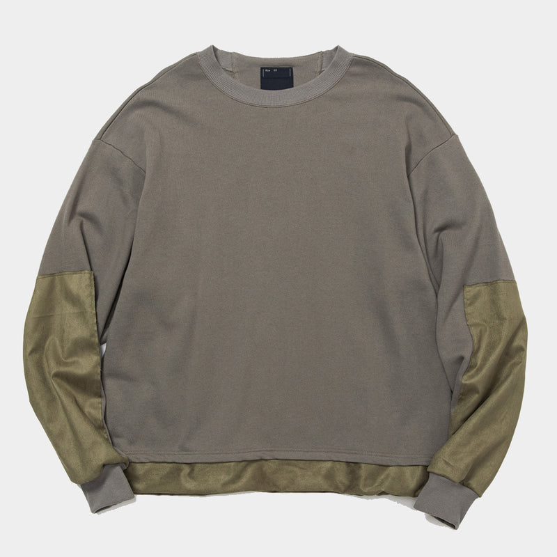 Imitation Suede Sweatshirt (Grey) / MW-CT22104