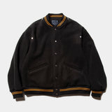 Retro Fleece Melton Varsity Jackets(C.Blue)/MW-JKT20210
