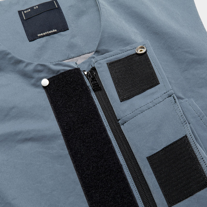 Crisp Nylon Body Armor Vest (Blue Grey) / MW-JKT22109
