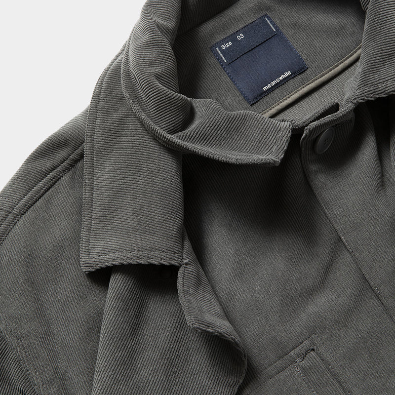 Double Collar Corduroy JKT (Charcoal) / MW-JKT22201 – meanswhile 