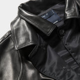 Double Collar Leather JKT (Lamp Black) / MW-JKT22207