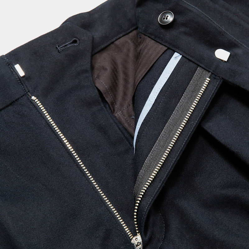 Satin Flannel Blur Trouser (Navy) / MW-PT21203
