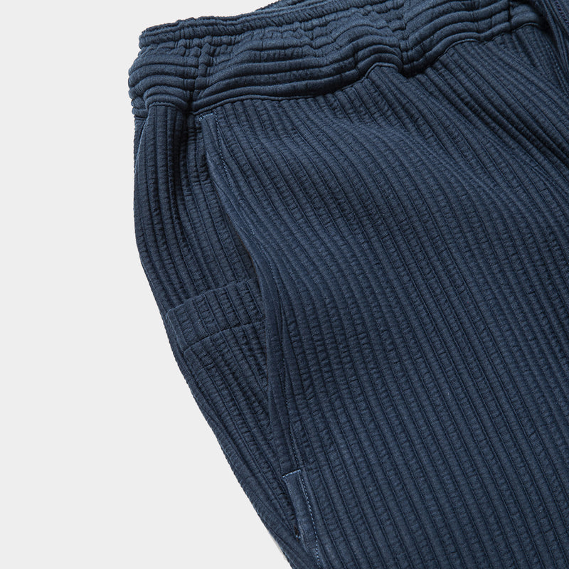 Uneven Fabric Slim Slacks(Navy)/MW-PT23106