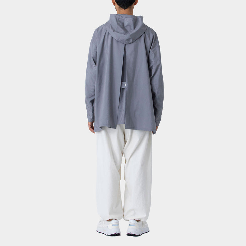 Dry-Rip Shirt Hoodie (Off Black) / MW-SH22102