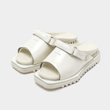 Overwrap Square Sandals Vibram® Sole (Off White) / MW-SHOES22201