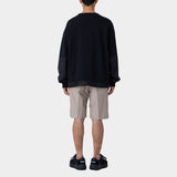 Imitation Suede Sweatshirt (Black) / MW-CT22103